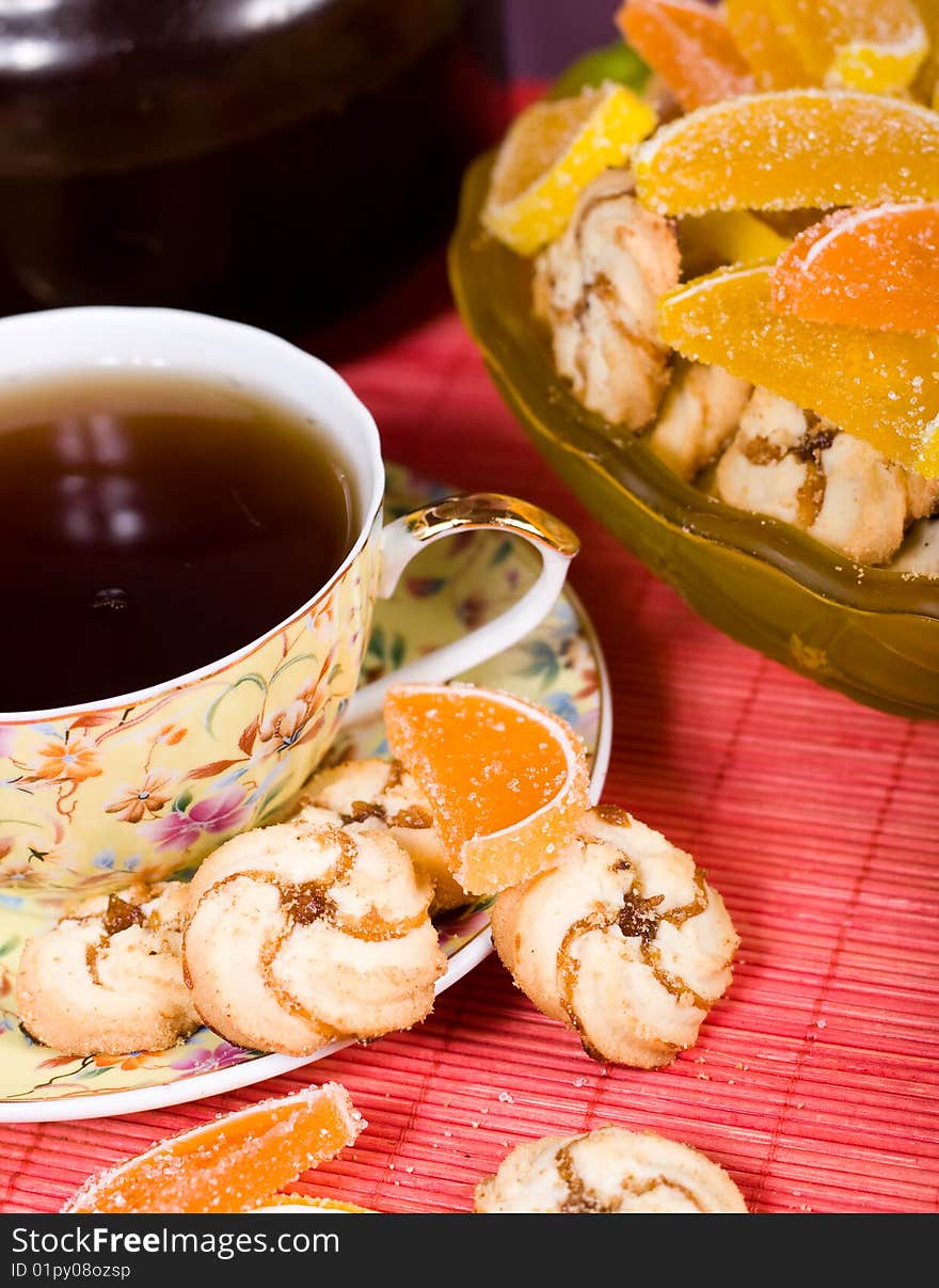 Cup Of Tea And Cookies