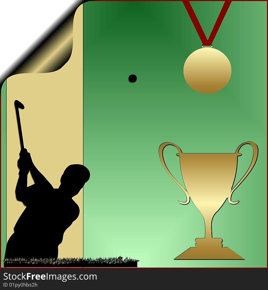 Illustration of a trophy for winning. Illustration of a trophy for winning