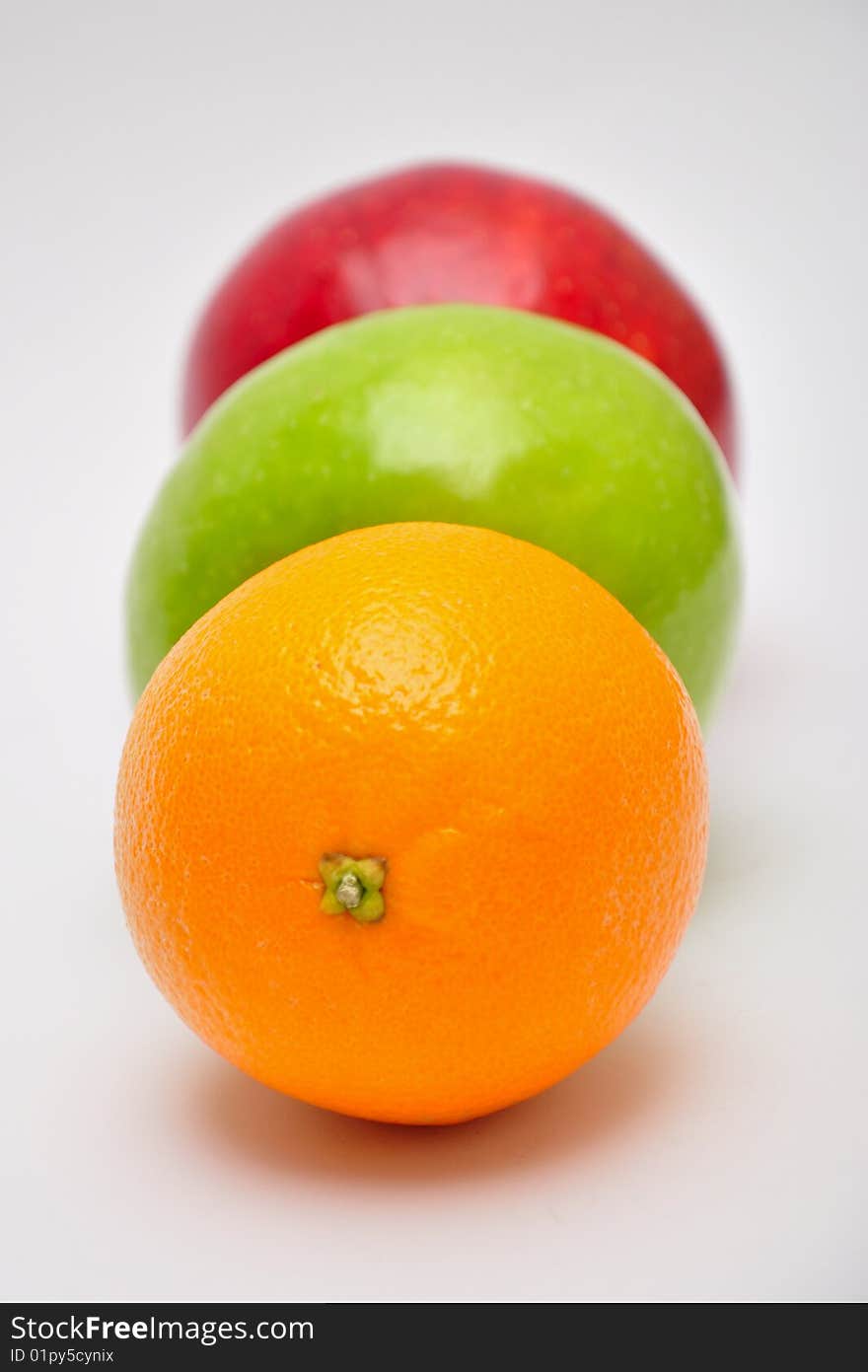 Fruits laid in a line. Fruits laid in a line