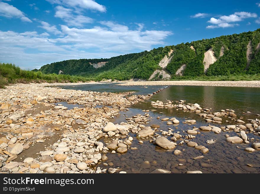 River prut in karpathyan mountains