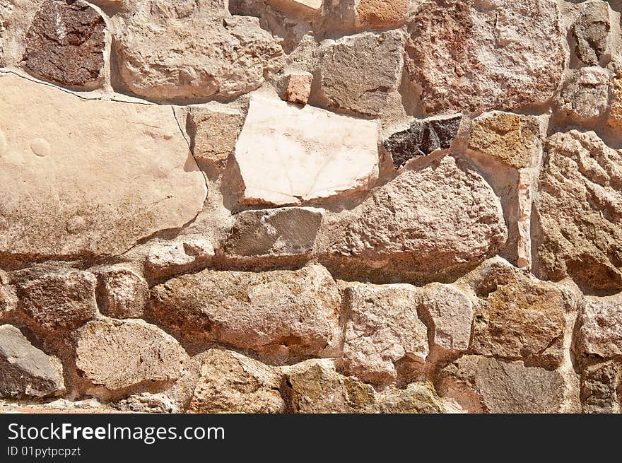 Stone wall, in an old city