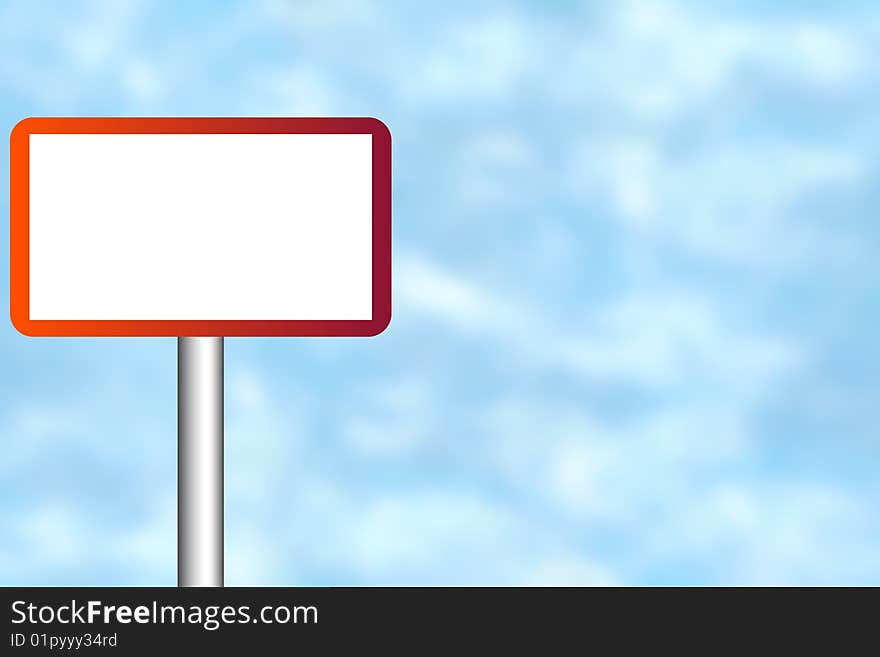 Blank road sign for your own text