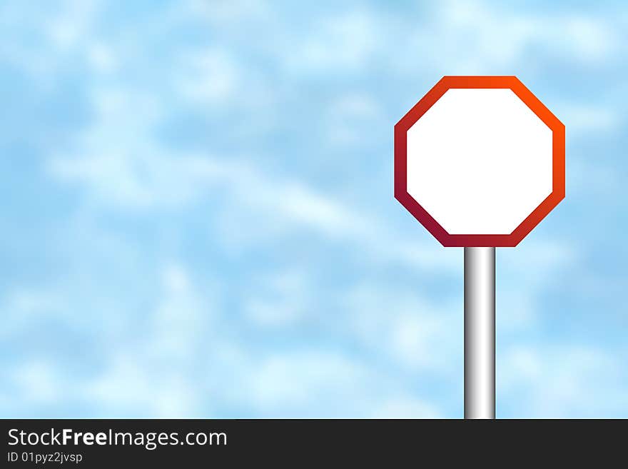 Blank road sign for your own text