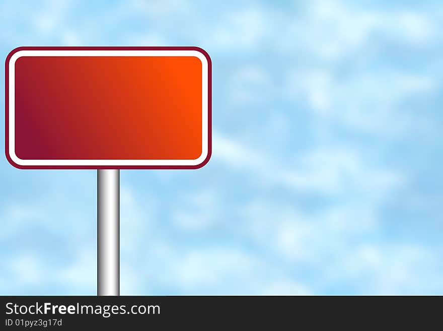 Blank road sign for your own text