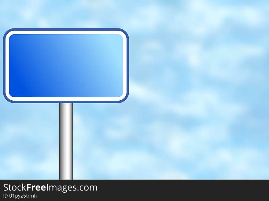 Blank road sign for your own text