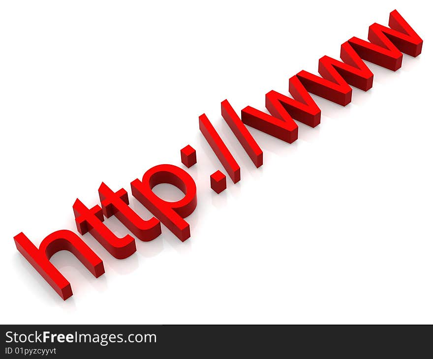 3d rendered internet web adress. 3d rendered internet web adress