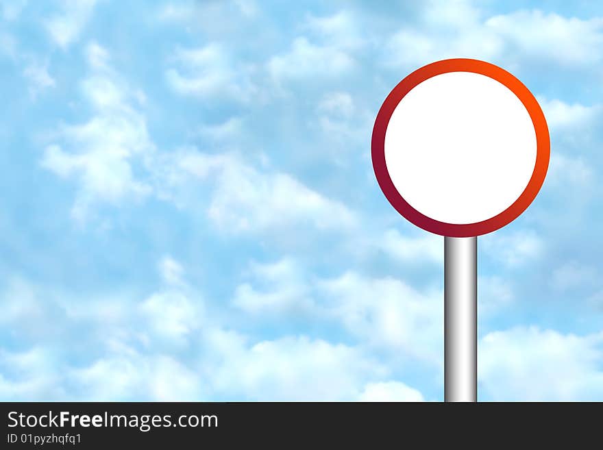 Blank road sign for your own text