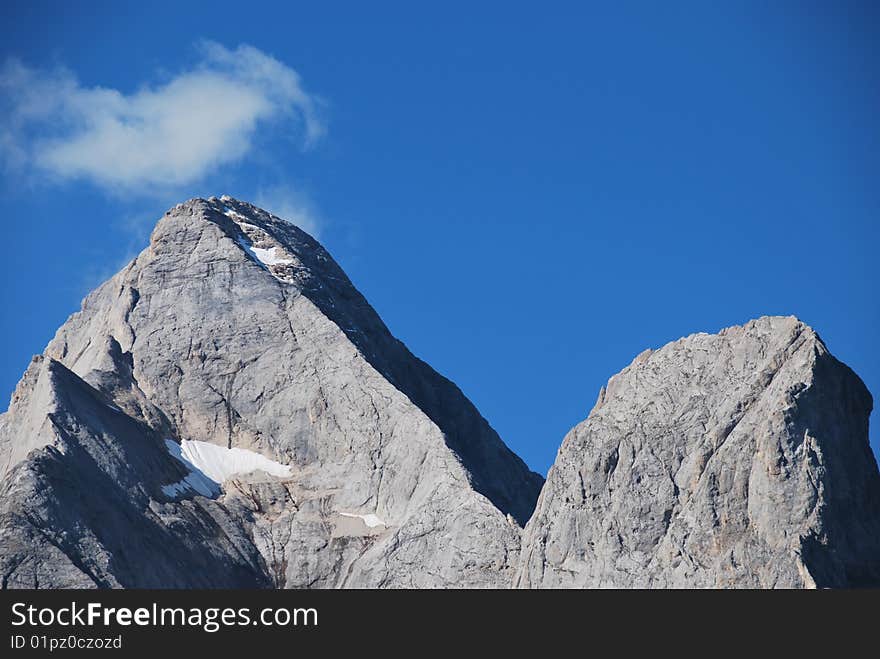 Dolomiti Mountains In Italy. Peak