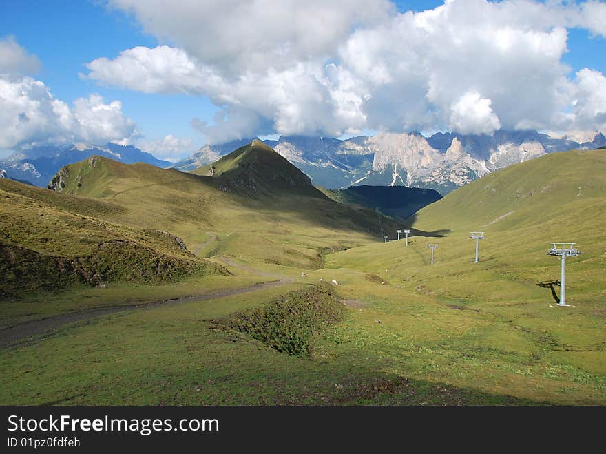 Dolomiti Mountains In Italy. Panorama