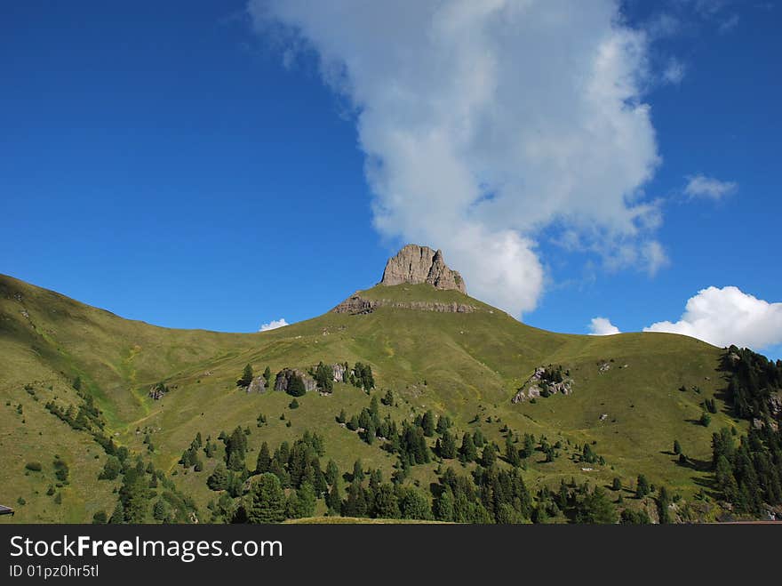 Dolomiti Mountains In Italy. Panorama