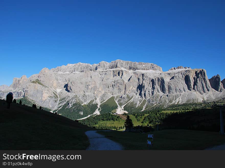 Dolomiti Mountains In Italy. Peak