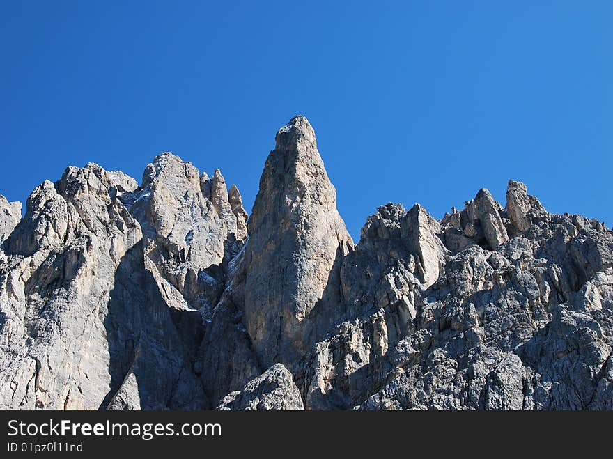 Dolomiti mountains in Italy. peak