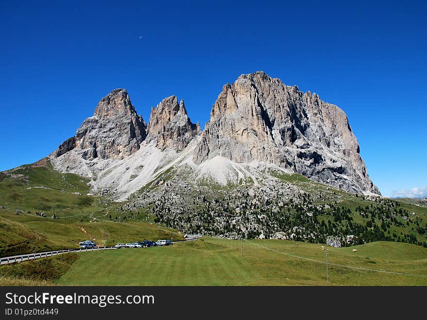 Dolomiti Mountains In Italy. Panorama