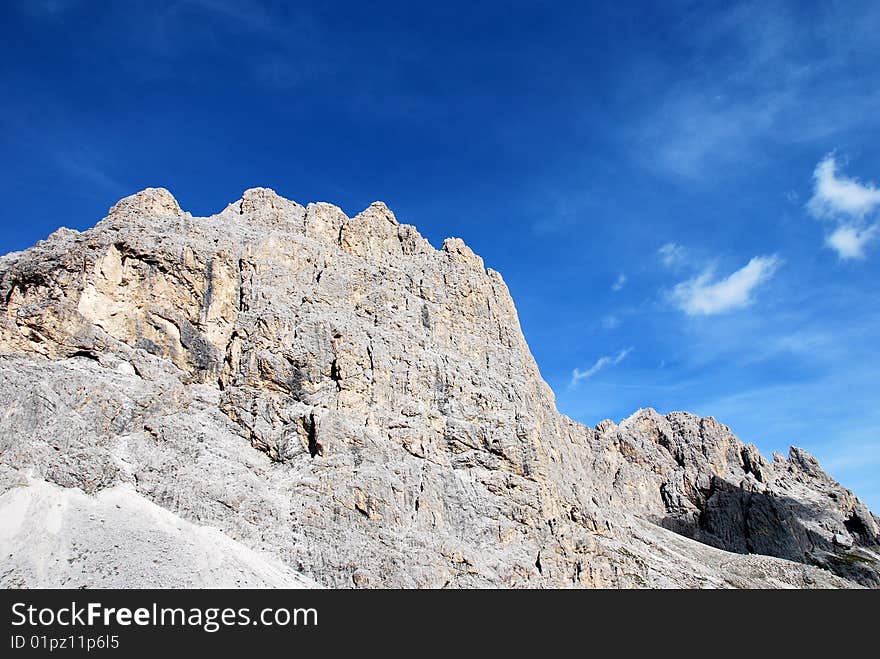 Dolomiti Mountains In Italy. Peak