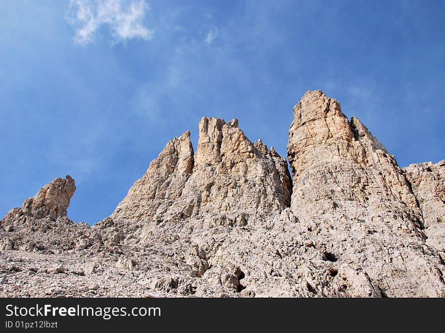 Dolomiti Mountains In Italy. Peak