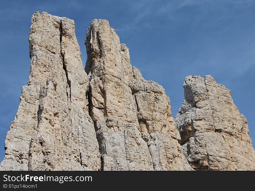 A view of a mountains Dolomiti in italy - Vjolet Towers. A view of a mountains Dolomiti in italy - Vjolet Towers