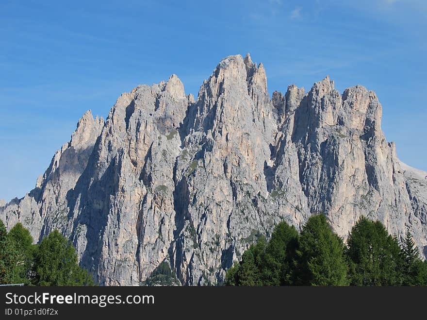 Dolomiti mountains in Italy. peak