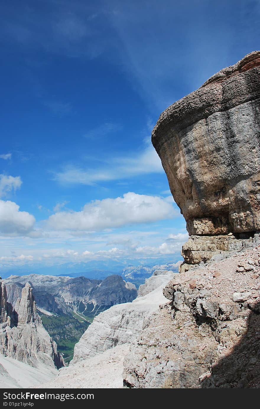 Dolomiti mountains in Italy. peak