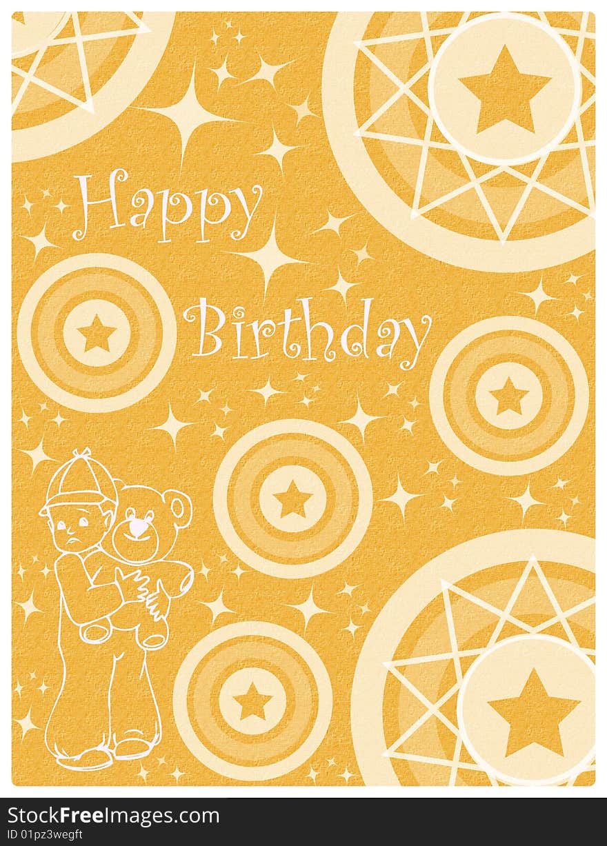 A beautiful happy birthday card for baby boy