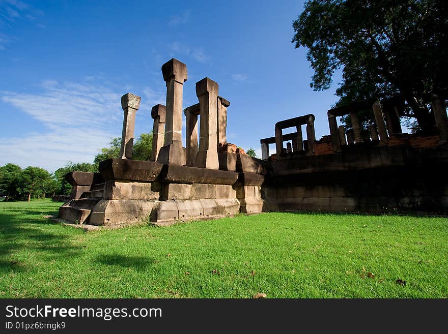 Ancient stone castle column is located in Thailand. It is named Muang-Kaek Stone castle. Ancient stone castle column is located in Thailand. It is named Muang-Kaek Stone castle.