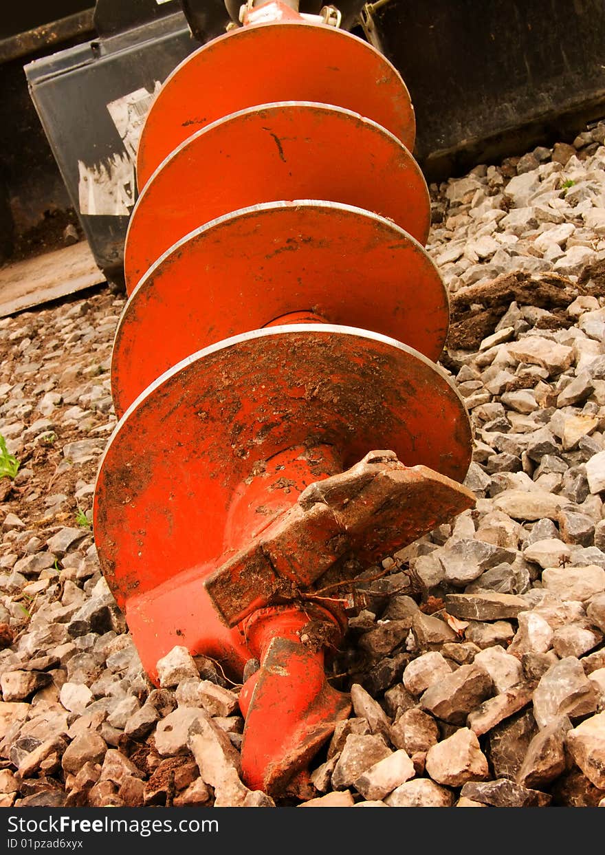 The tool a drill screw for a ground