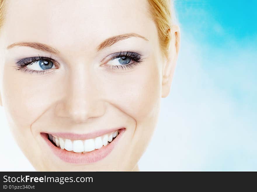 Portrait of young smiling woman. Portrait of young smiling woman