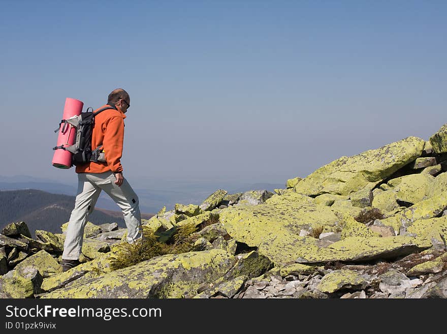 Hiking in the Carpathian mountains