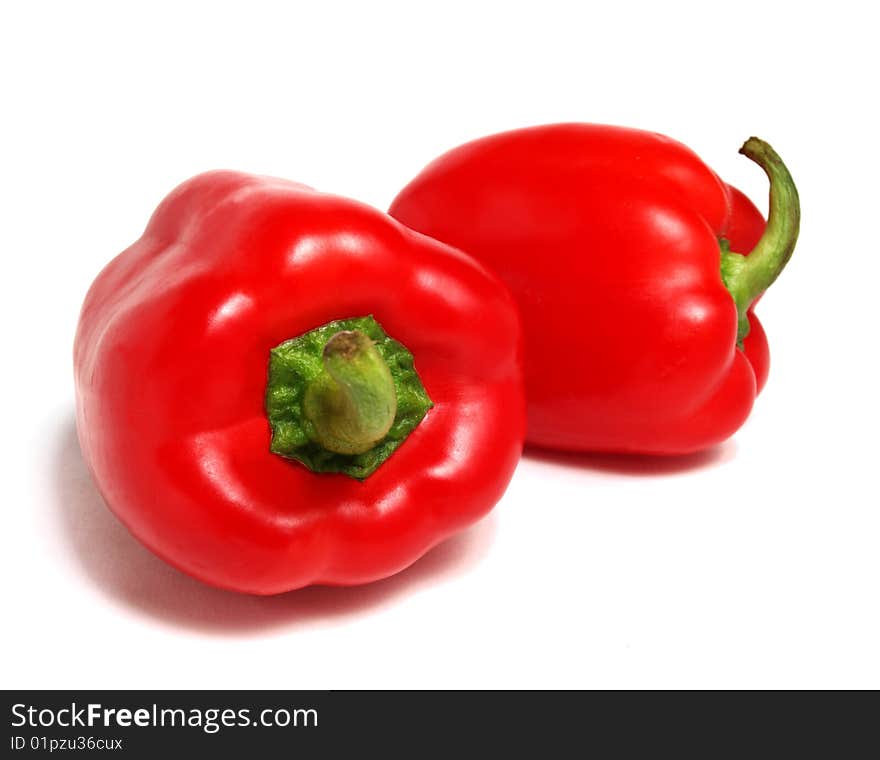 Two red peppers