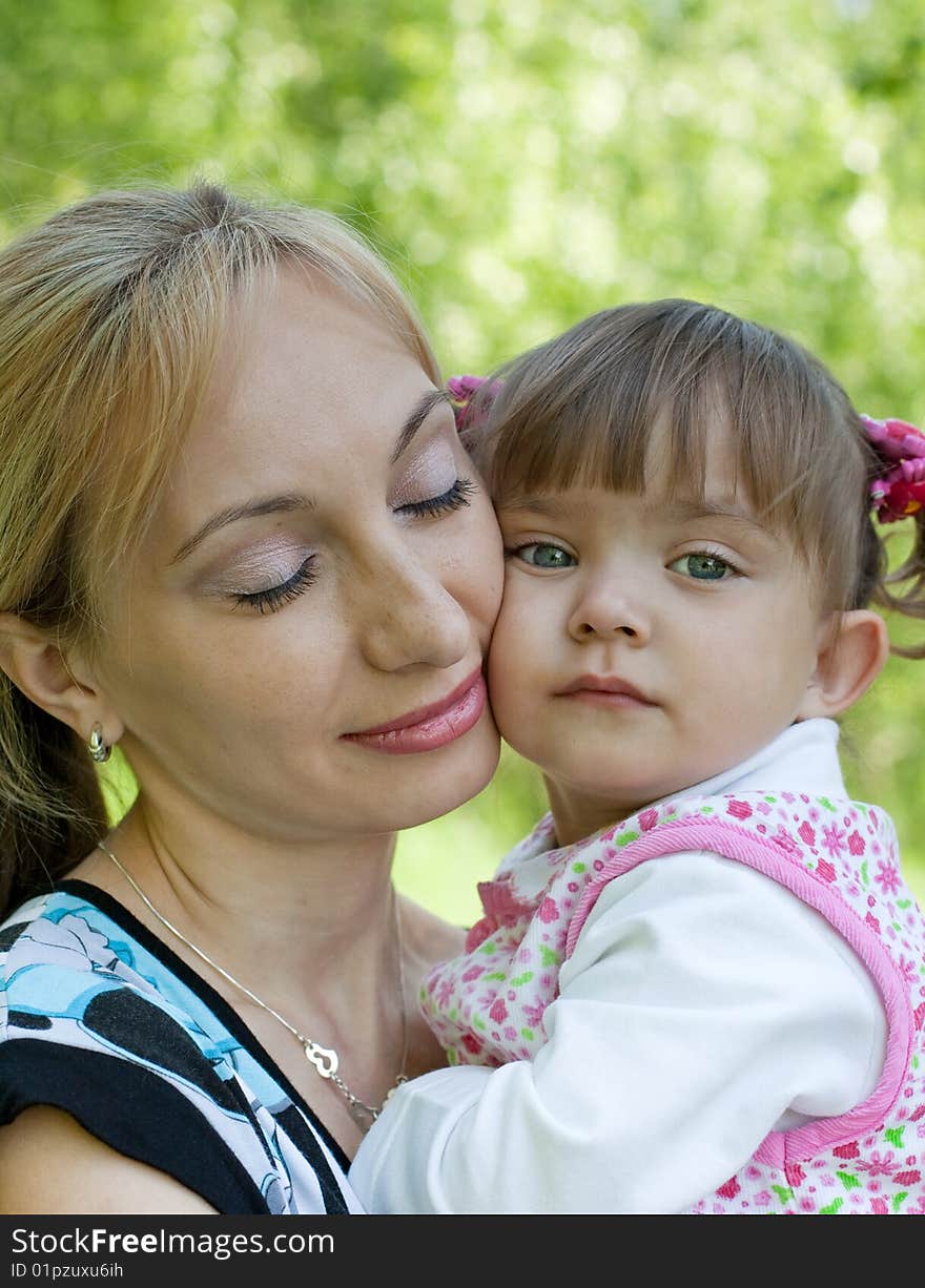 Happy mother and daughter portrait. Happy mother and daughter portrait