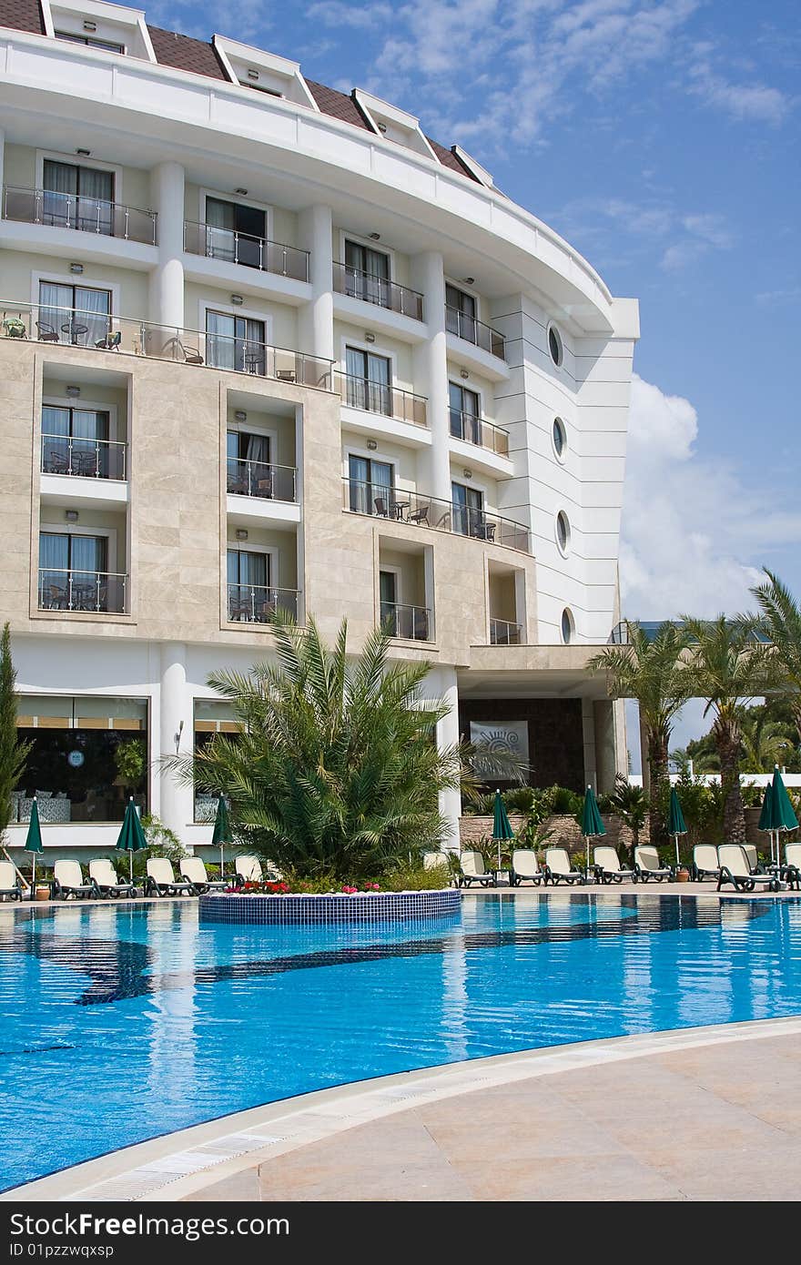 Swimming pool on a sunny day