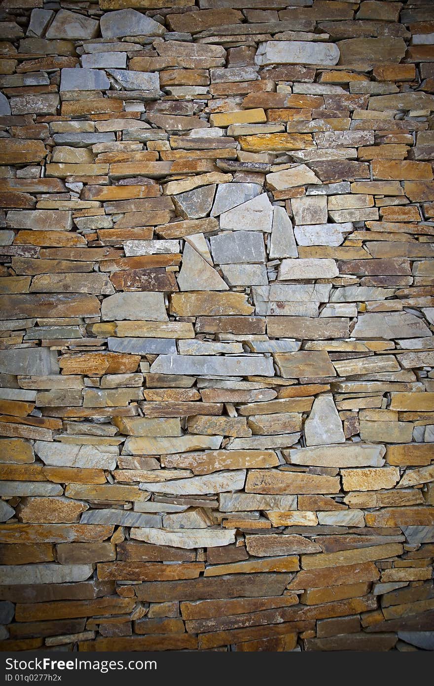 Stone wall in different tones