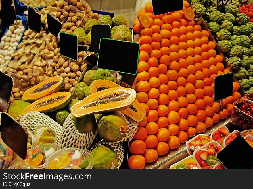 La Boqueria stall.