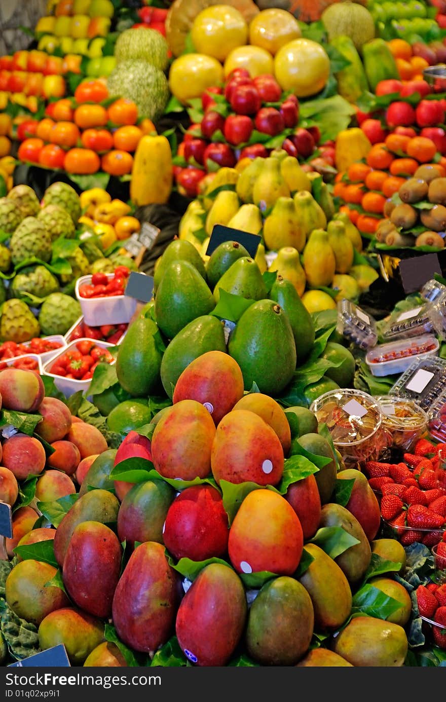 La Boqueria Fruits.