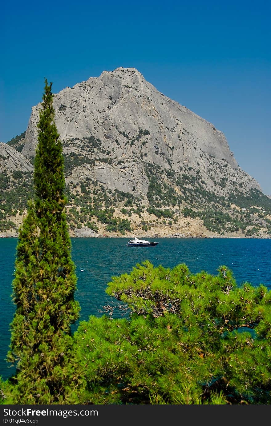 Mount Falcon, near Sudak, over the sea