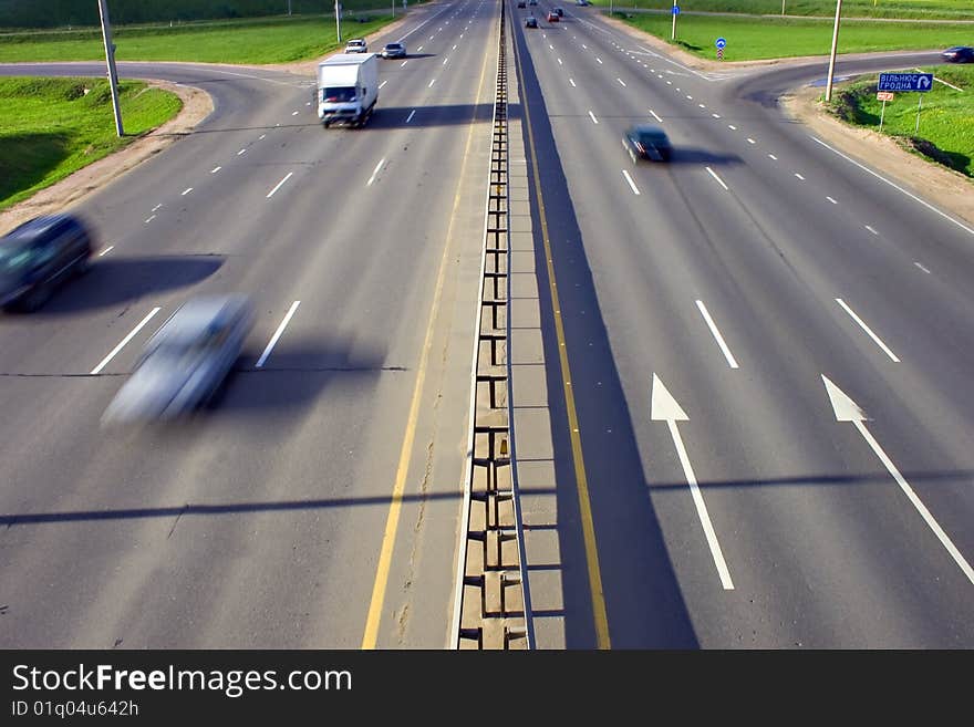 The cars on the track. The cars on the track