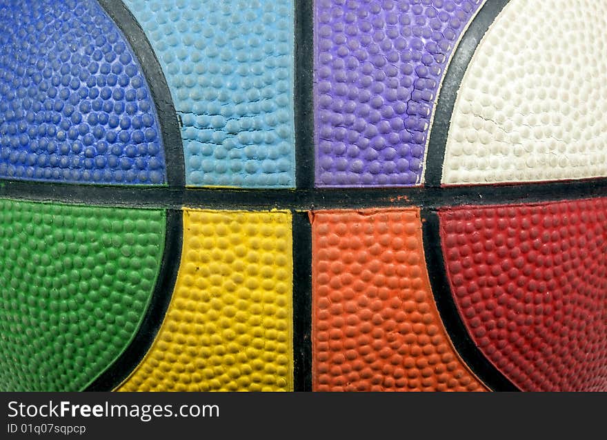 Basketball ball of many colors