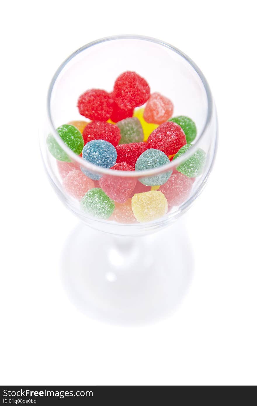 Glass with candy