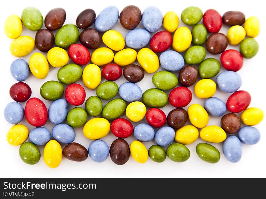 Colorful peanut with chocolate candy