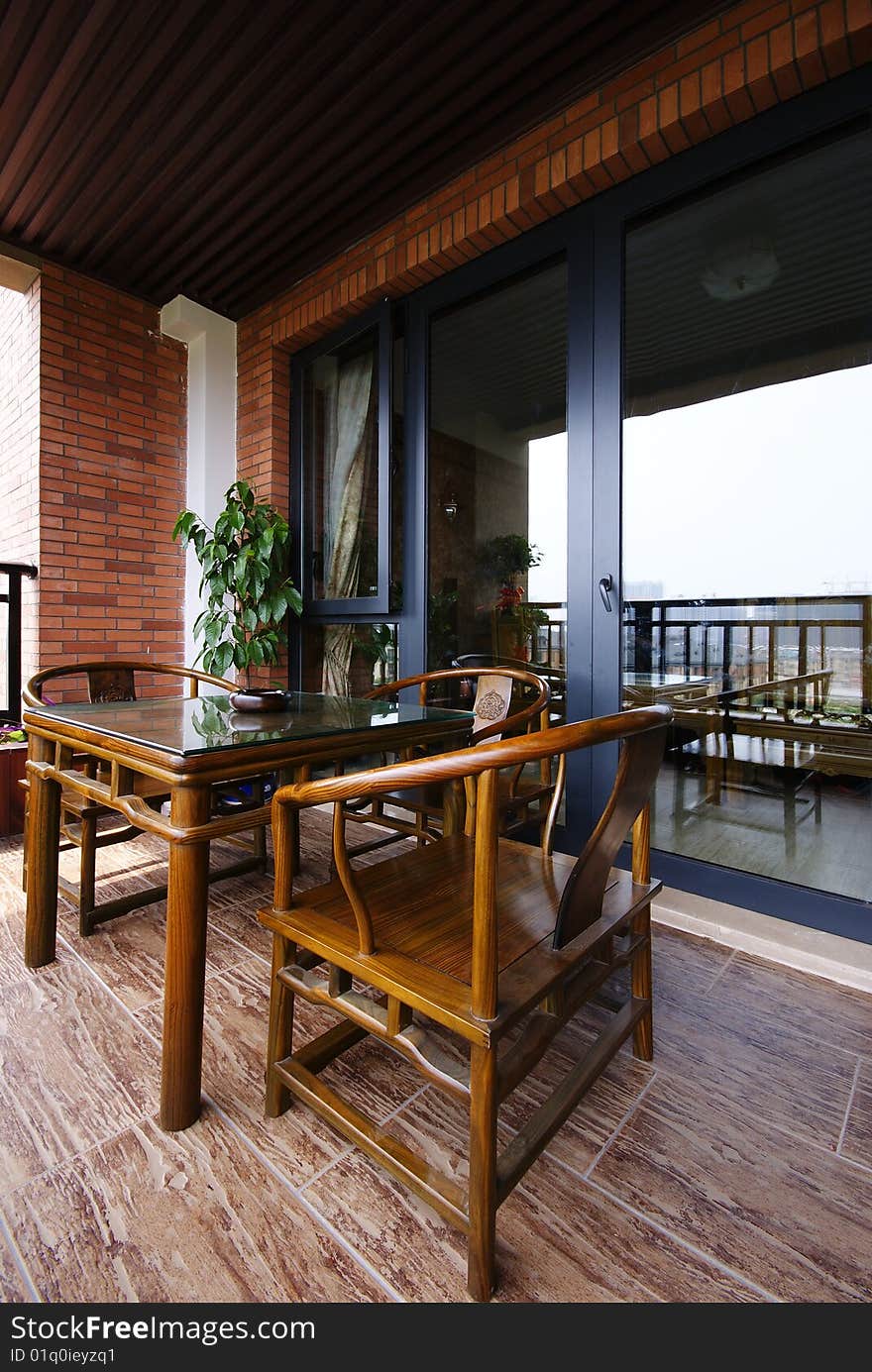 Table And Chairs On Porch