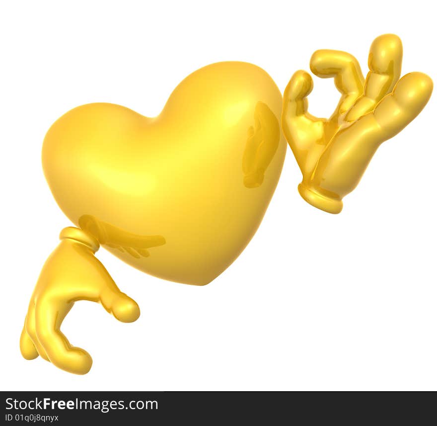 3d love character mascot