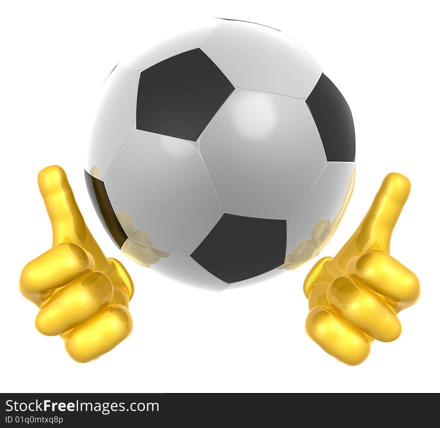 Soccer ball mascot