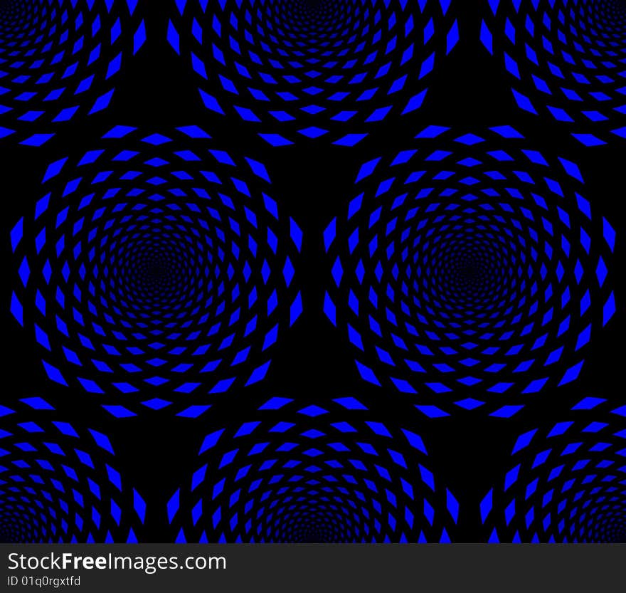 Vector illustration of Seamless Blue Whirl Pattern