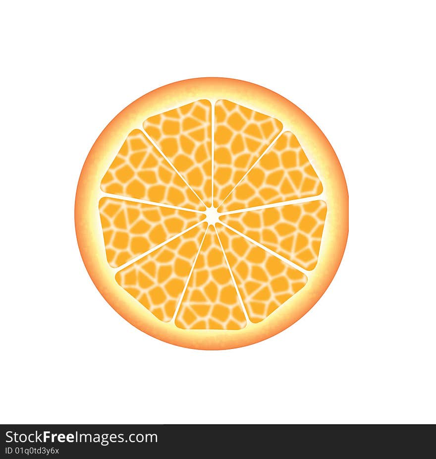 Slice of fresh orange