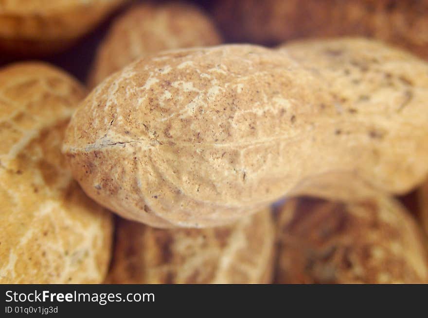 Macro shot of a peanut