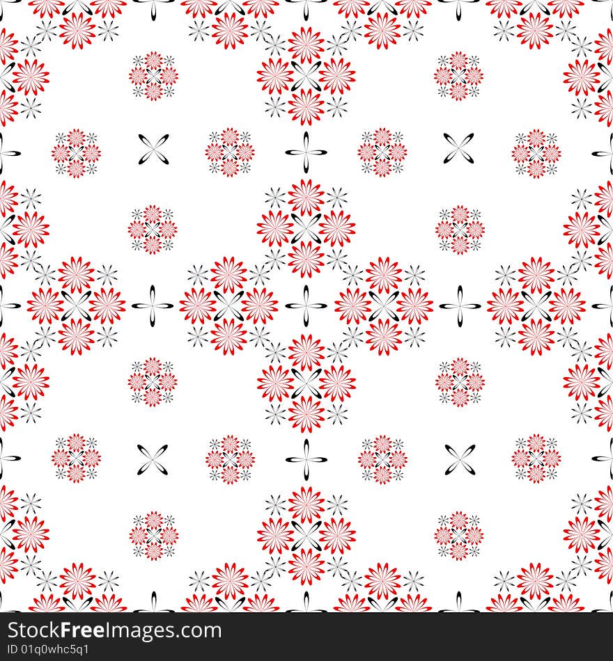 Abstract seamless pattern in folk style. Vector. Abstract seamless pattern in folk style. Vector.