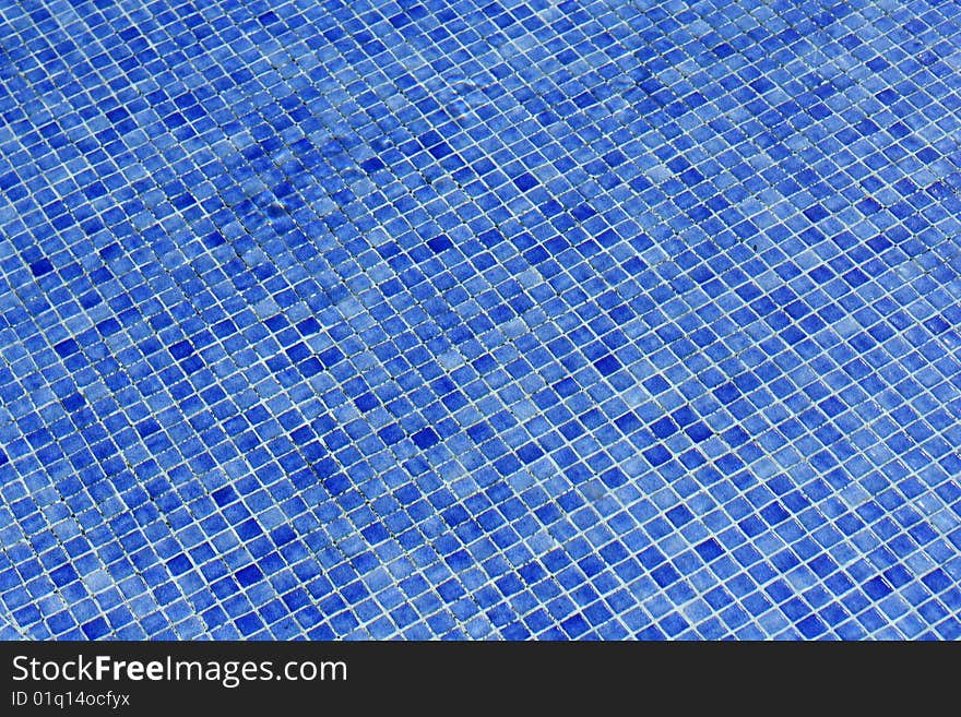 Blue water in swimming pool