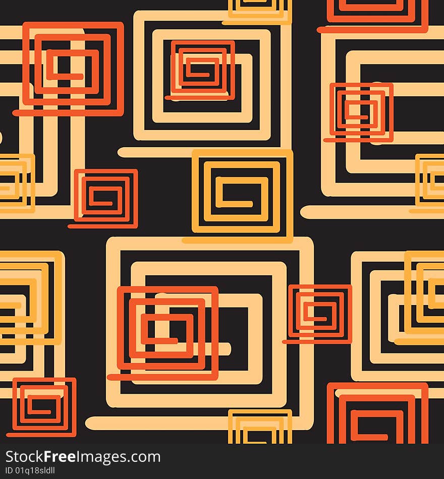 The vector illustration contains the image of seamless black pattern