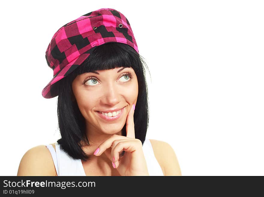 Portrait of a thoughtful young brunette woman. Portrait of a thoughtful young brunette woman