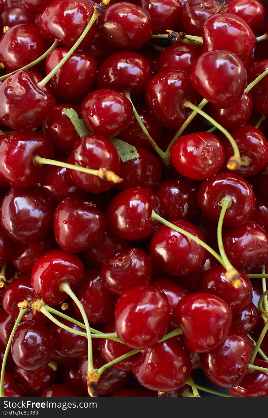 Red-ripe cherry