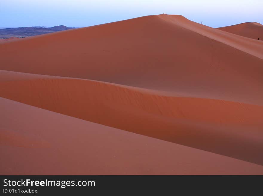 My friends walking through the desert. My friends walking through the desert